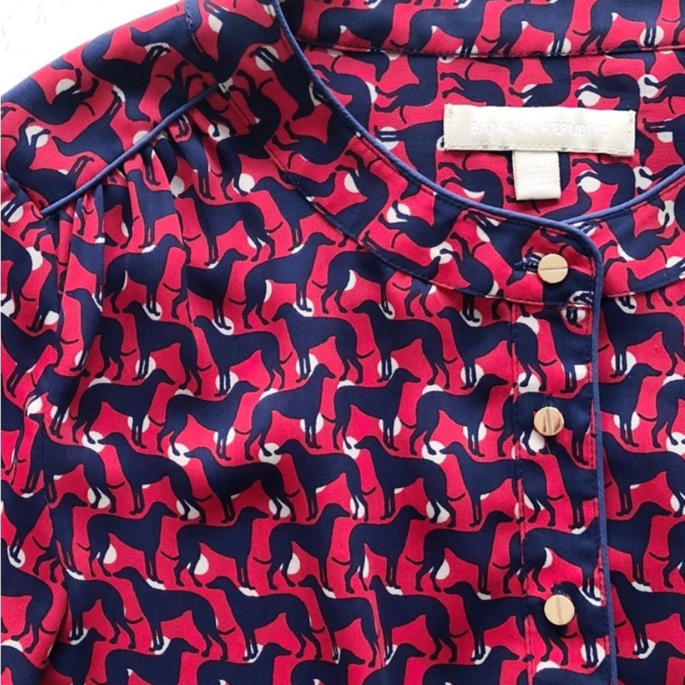 Dachshund dog Banana Republic top